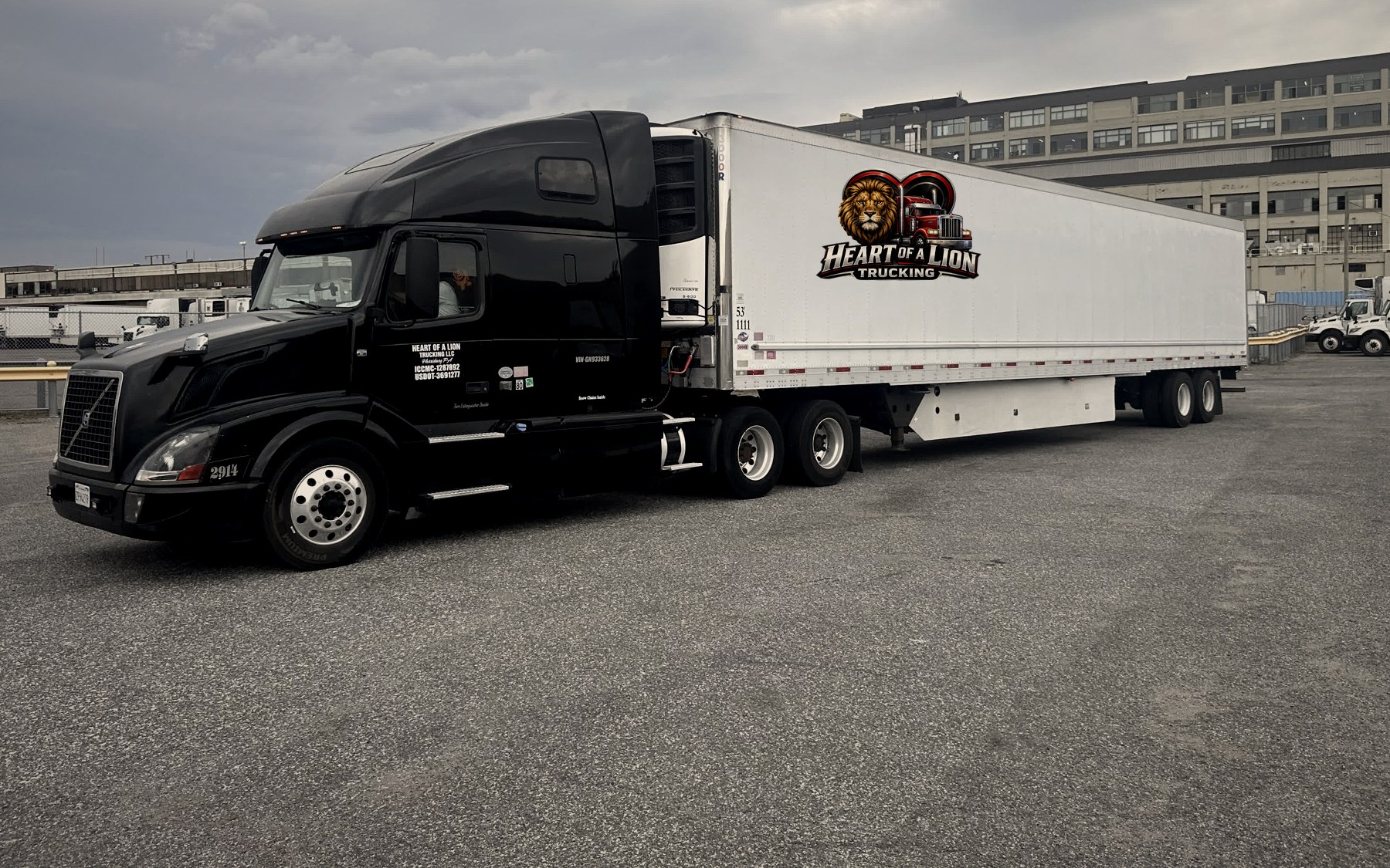 Heart of a Lion Trucking tractor-trailer